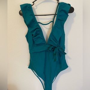 Cupshe Charmed Romance Crisscross One One
Piece Swimsuit Sky Blue / L Large